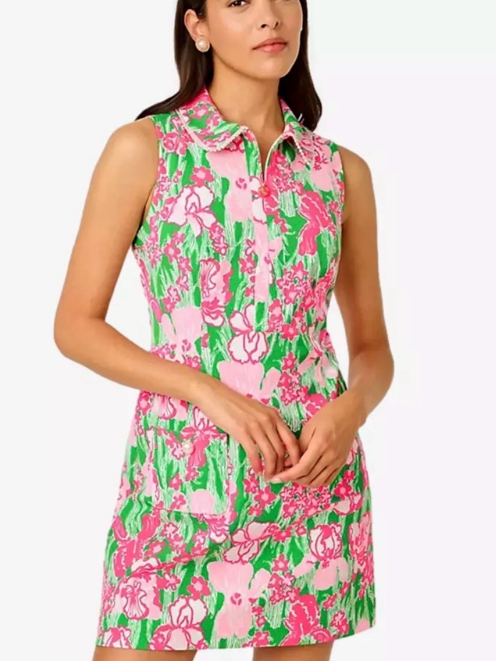 Lily Pulitzer NWT SZ 16 Hannah Golf Dress w green shorts upf50 Kathy Pearl